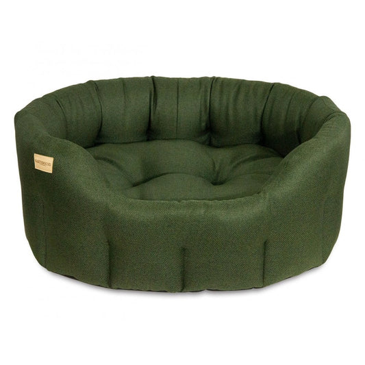 Earthbound Round Morland Bed Dark Green