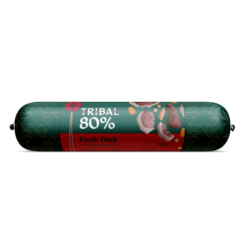 Tribal Wet Dog Food: 80% Duck Sausage