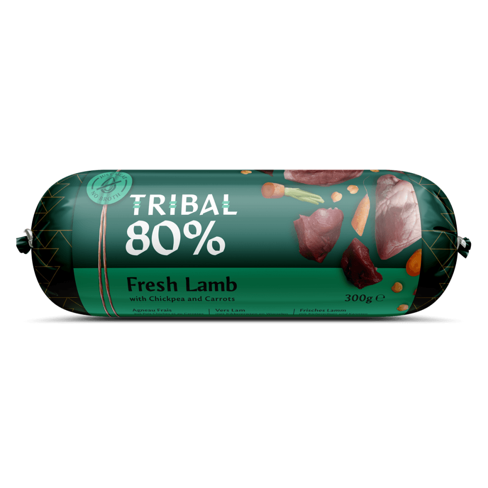 Tribal Wet Dog Food: 80% Lamb Sausage