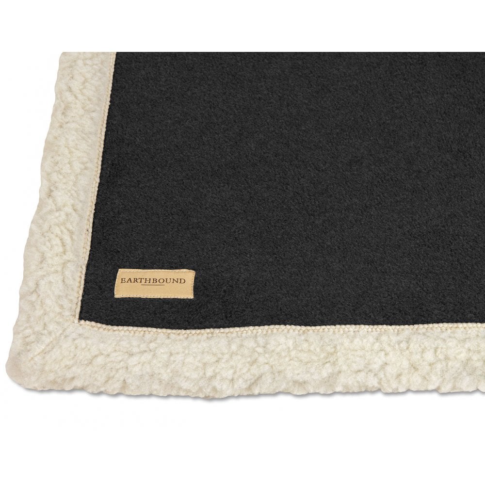Earthbound Sherpa Fleece Blanket Charcoal
