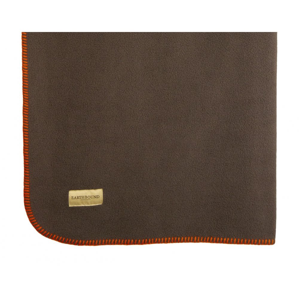 Earthbound Stitched Fleece Blanket Brown