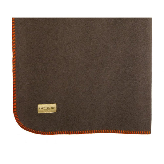 Earthbound Stitched Fleece Blanket Brown
