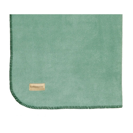 Earthbound Stitched Fleece Blanket Light Green Extra Large (145cm x 200cm)