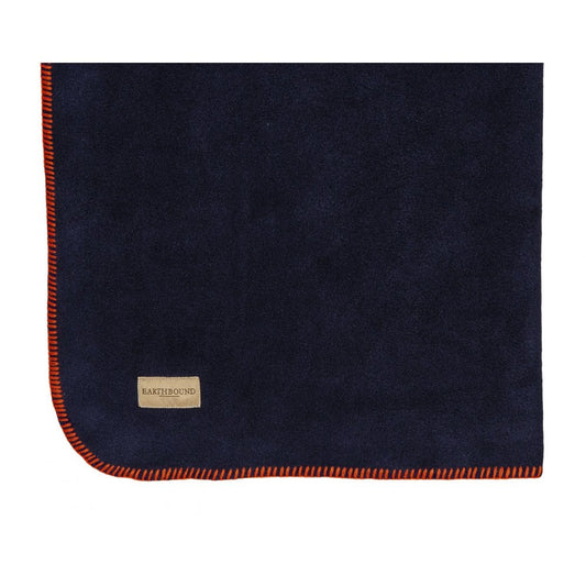 Earthbound Stitched Fleece Blanket Navy
