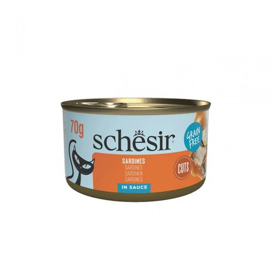 Schesir Wet Cat Food: Can Sardine Fillets in Sauce 70g