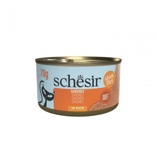 Schesir Wet Cat Food: Can Sardines in Pate 70g