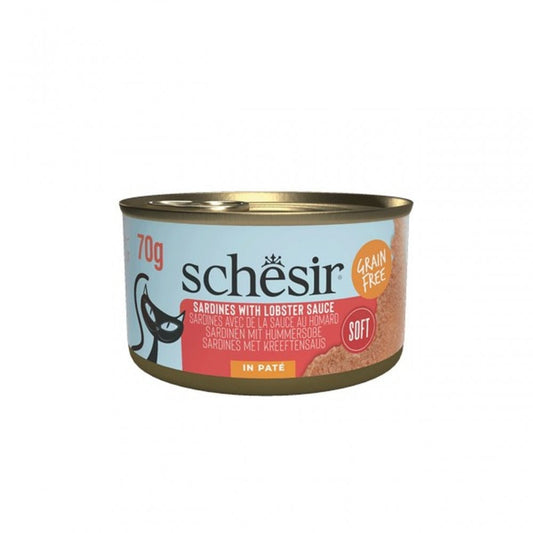Schesir Wet Cat Food: Can Sardines with Lobster Sauce in Pate 70g