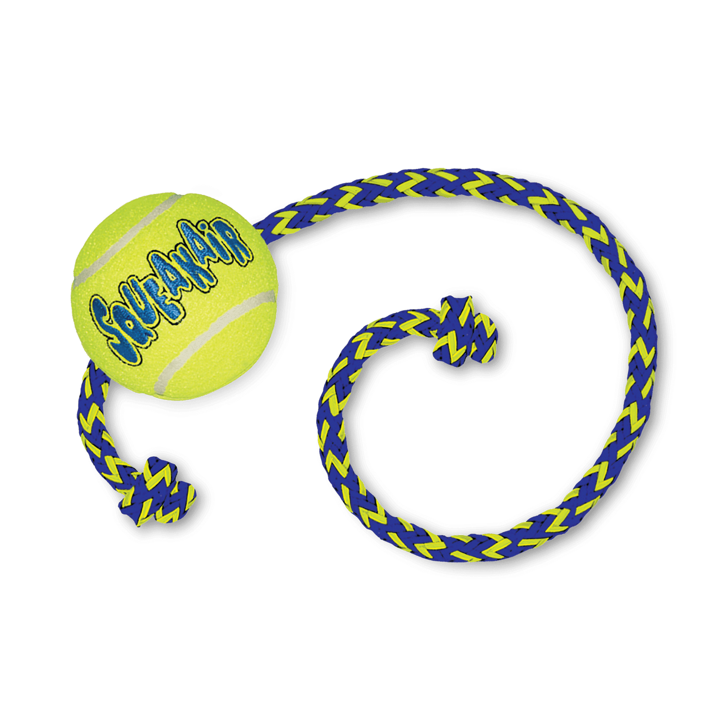 KONG SqueakAir Ball With Rope Medium