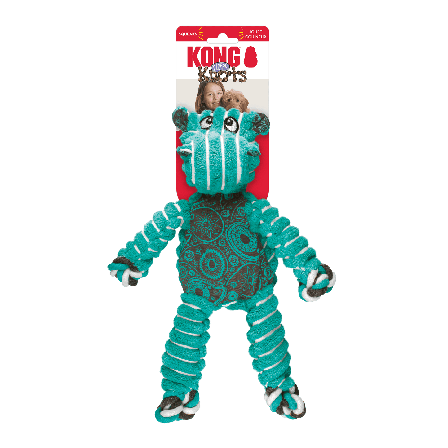 KONG Floppy Knots Hippo Medium/Large