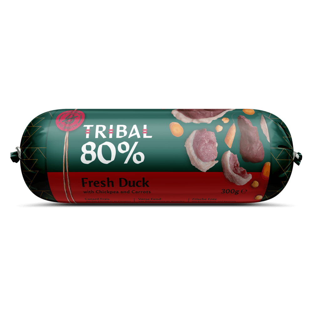 Tribal Wet Dog Food: 80% Duck Sausage