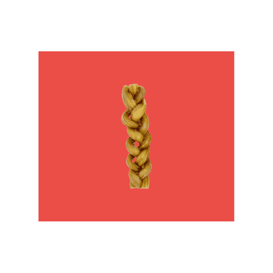 Natural Dog Treats Braided Bull Pizzle Small