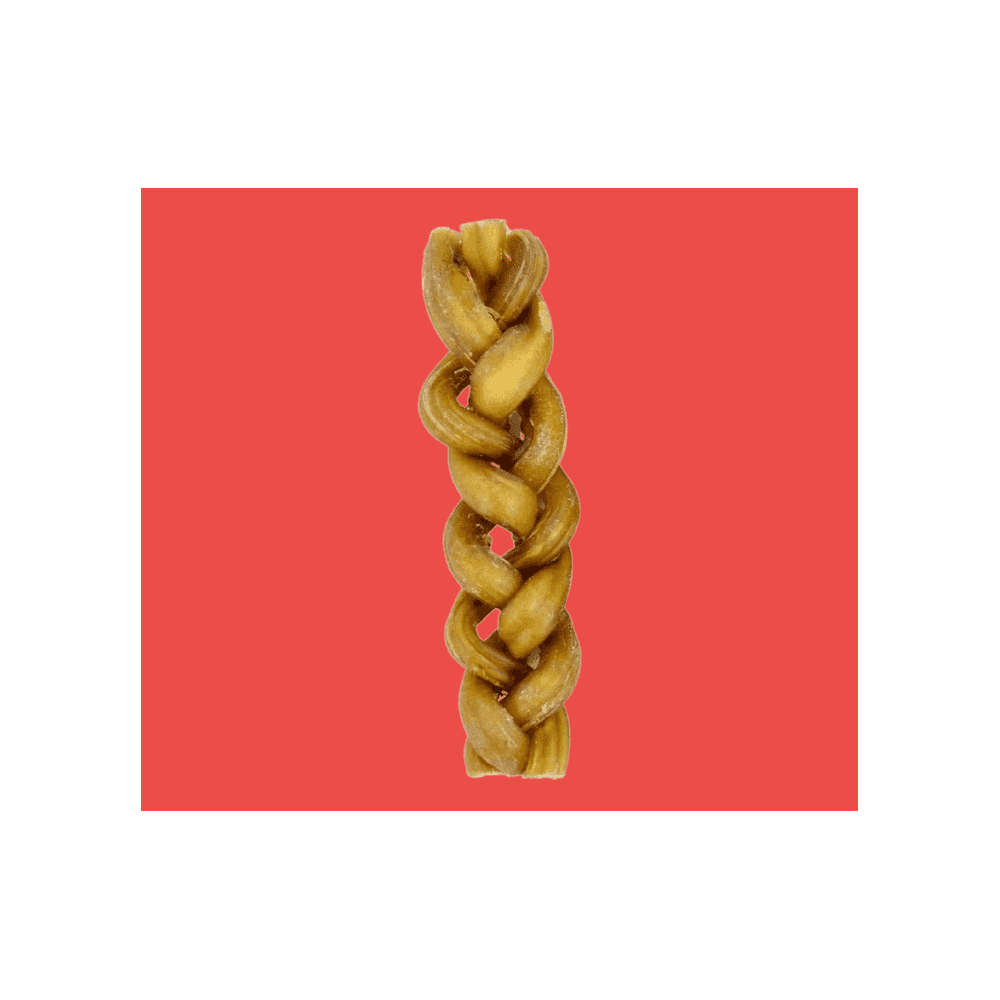 Natural Dog Treats Braided Bull Pizzle Large