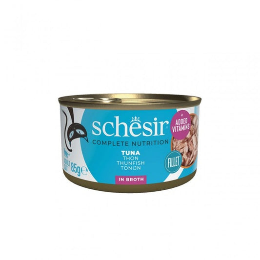 Schesir Wet Cat Food: Can Adult Tuna in Broth 85g