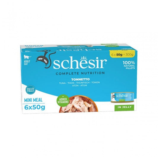 Schesir Wet Cat Food: Can Adult Tuna in Jelly 6x50g