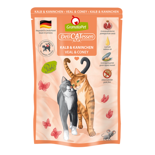 Granatapet Wet Cat Food: DeliCATessen Veal & Coney 85g