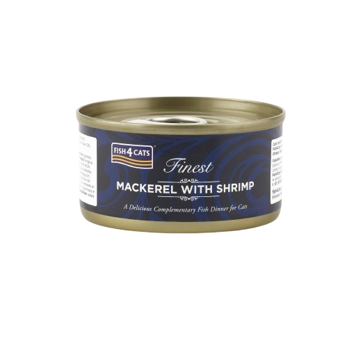 Fish4Cats Wet Food: Mackerel with Shrimp 10x70g