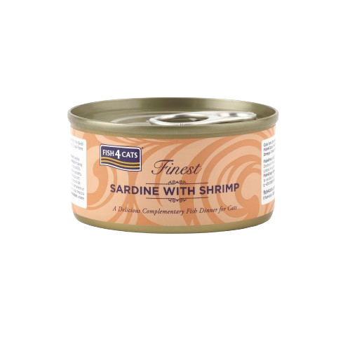 Fish4Cats Wet Food: Sardine with Shrimp 10x70g