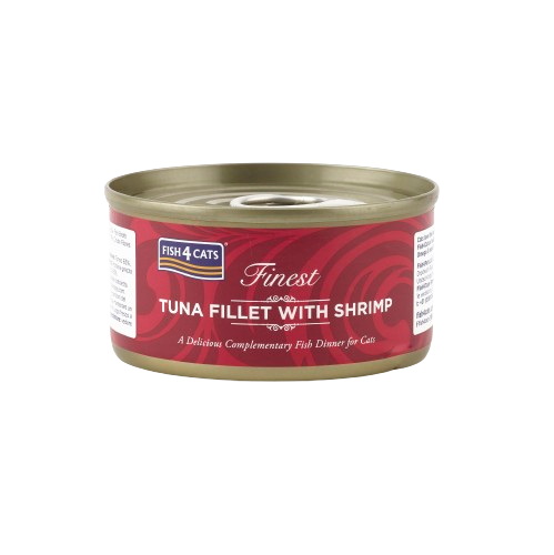 Fish4Cats Wet Food: Tuna Fillet with Shrimp 10x70g
