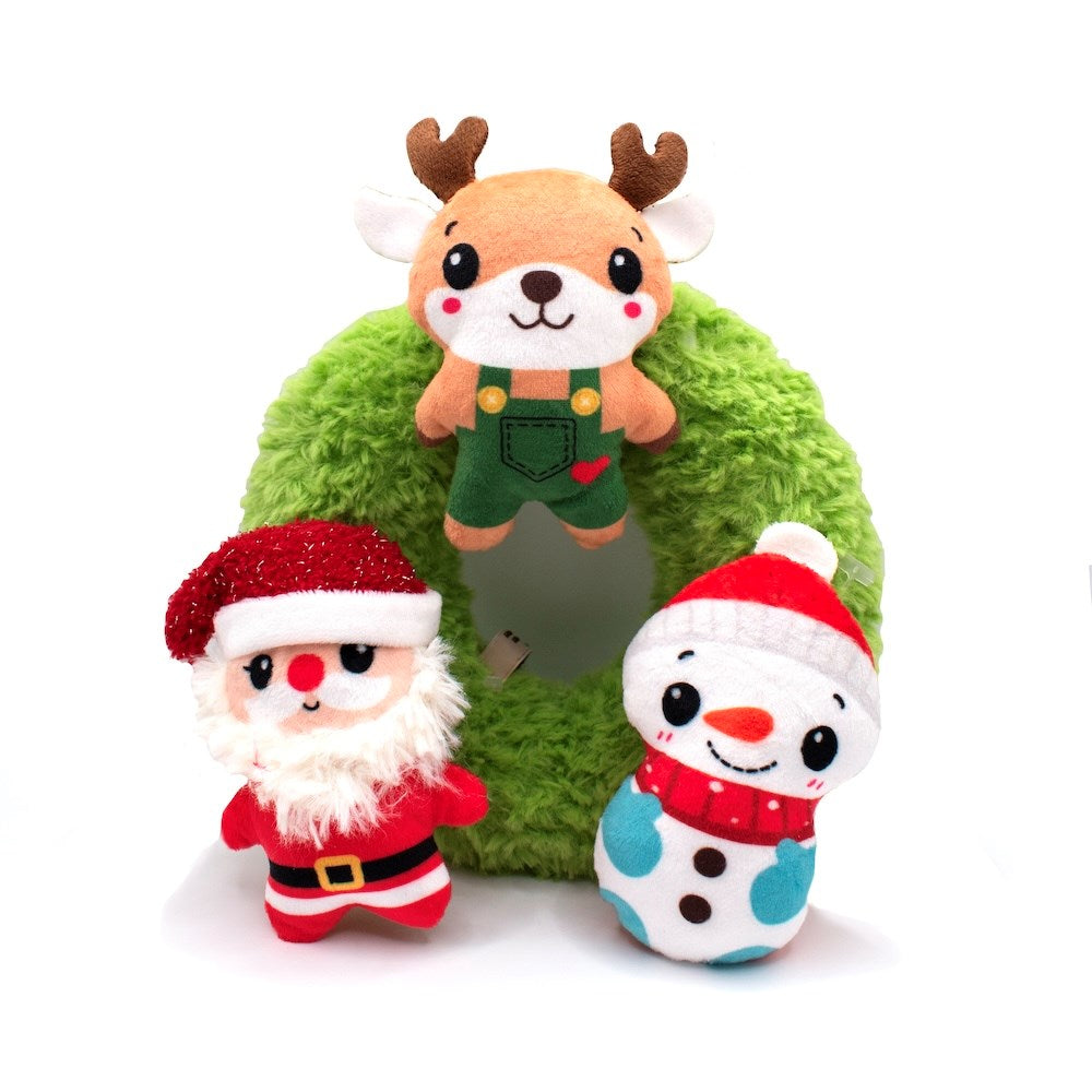 Great&Small Santa and Friends Wreath Dog Toy