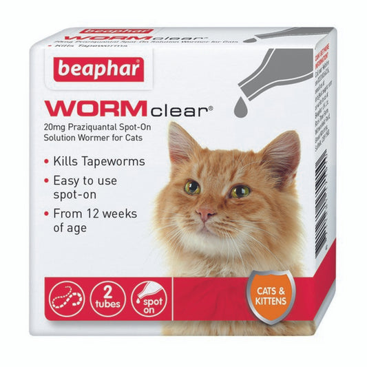 Beaphar WORMclear Spot-On for Cats 2 Tube