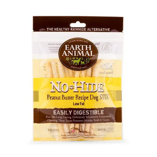 Earth Animal No Hide Peanut Butter Stix 10pk
