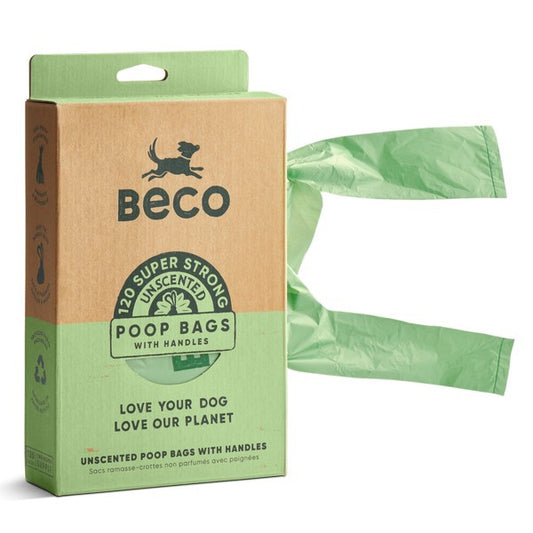 Beco Unscented Poop Bags with Handles 120pk