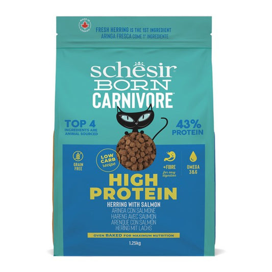 Schesir Dry Cat Food: Adult Born Carnivore Herring & Salmon