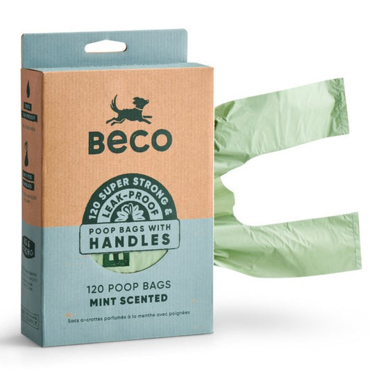 Beco Mint Scented Poop Bags with Handles 120pk