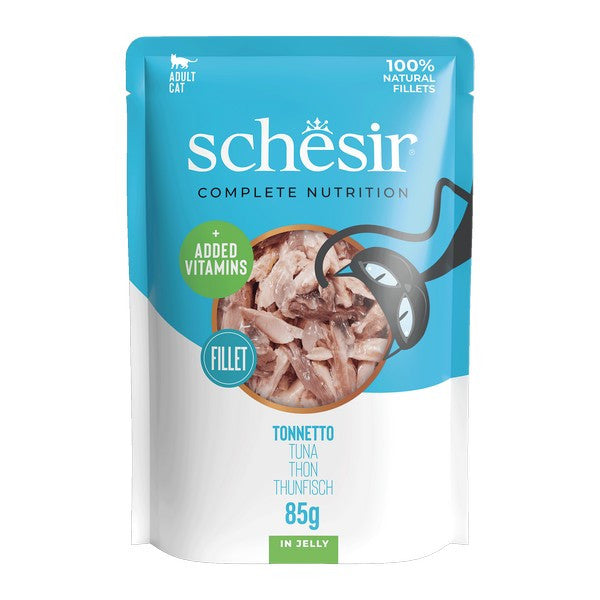 Schesir Wet Cat Food: Complete Pouch Adult Tuna in Jelly 85g