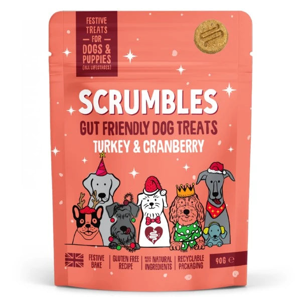 Scrumbles Christmas Turkey & Cranberry Dog Treats 90g