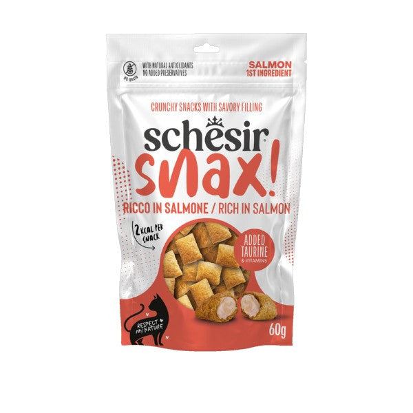Schesir Cat Treats: Snax! Salmon Pillows 60g