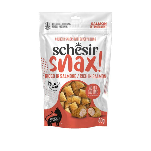 Schesir Cat Treats: Snax! Salmon Pillows 60g