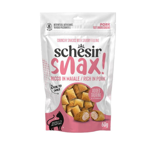 Schesir Cat Treats: Snax! Pork Pillows 60g