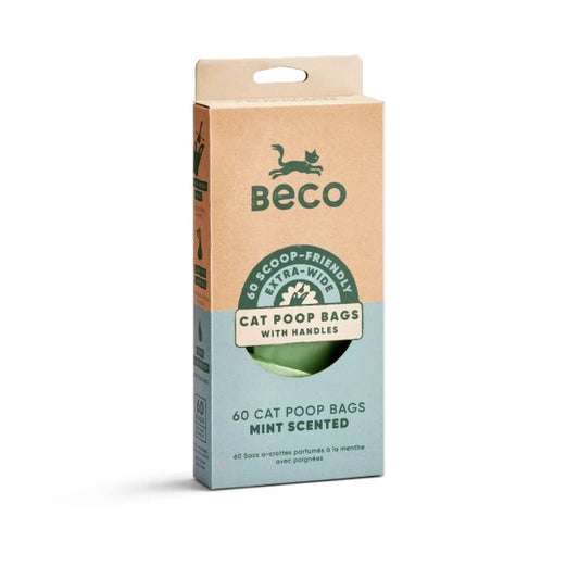 Beco Cat Poop Bags Mint Scented 60pk