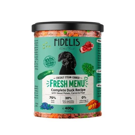 Fidelis Dog Food: Fresh Menu Duck Recipe Complete 6x400g