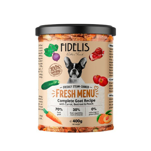 Fidelis Dog Food: Fresh Menu Goat Recipe Complete 6x400g