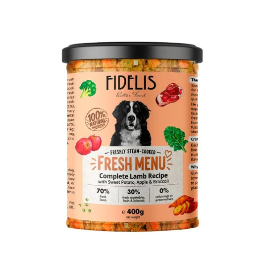 Fidelis Dog Food: Fresh Menu Lamb Recipe Complete 6x400g