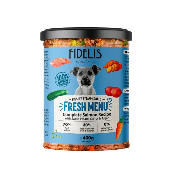 Fidelis Dog Food: Fresh Menu Salmon Recipe Complete 6x400g