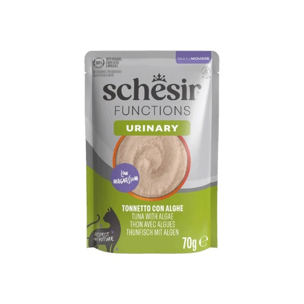 Schesir Wet Cat Food: Functions Urinary Tuna with Algae Mousse 70g