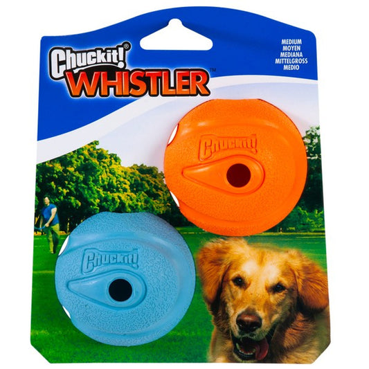 Chuckit The Whistler Ball Medium 2pk