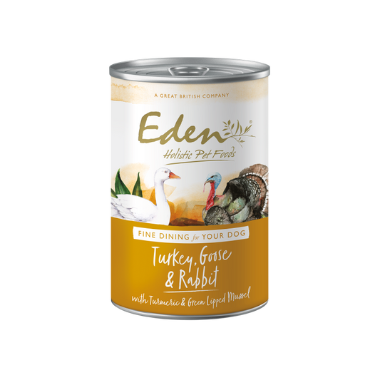 Eden Wet Dog Food: Gourmet Turkey, Goose & Rabbit 400g