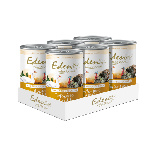 Eden Wet Dog Food: Gourmet Turkey, Goose & Rabbit 6x400g