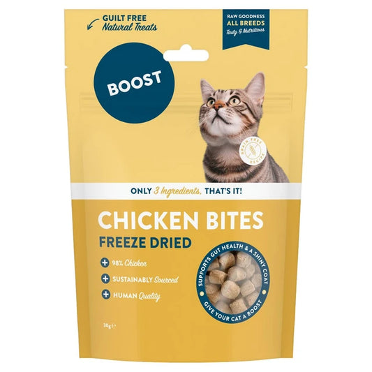 Boost Cat Treats: Freeze Dried Chicken Bites 30g