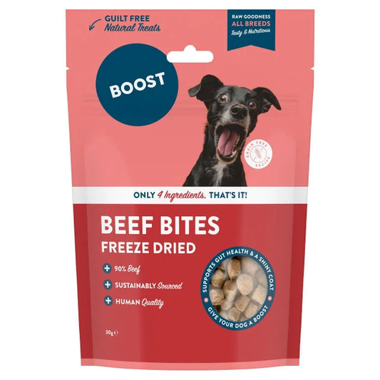 Boost Dog Treats: Freeze Dried Beef Bites 30g