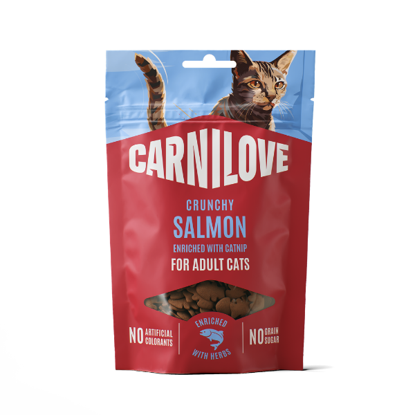 Carnilove Cat Treats: Crunchy Salmon with Catnip 50g