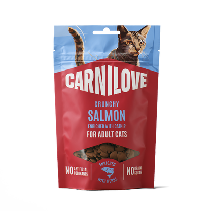Carnilove Cat Treats: Crunchy Salmon with Catnip 50g