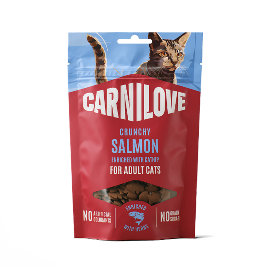 Carnilove Cat Treats: Crunchy Salmon with Catnip 50g