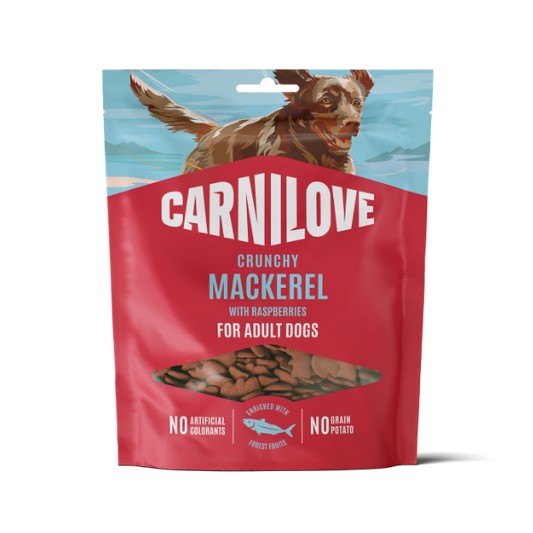 Carnilove Dog Treats: Crunchy Mackerel with Raspberries 200g