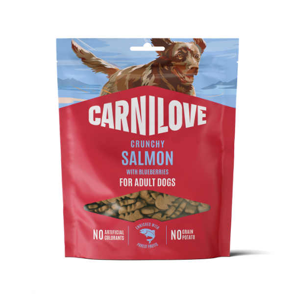 Carnilove Dog Treats: Crunchy Salmon with Blueberries 200g