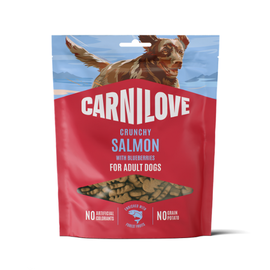 Carnilove Dog Treats: Crunchy Salmon with Blueberries 200g
